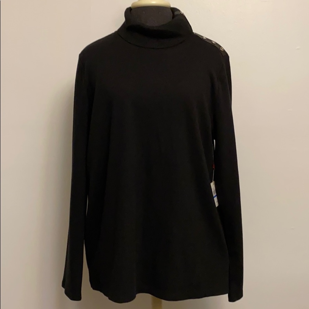 Rafaella Black Turtleneck Sweater